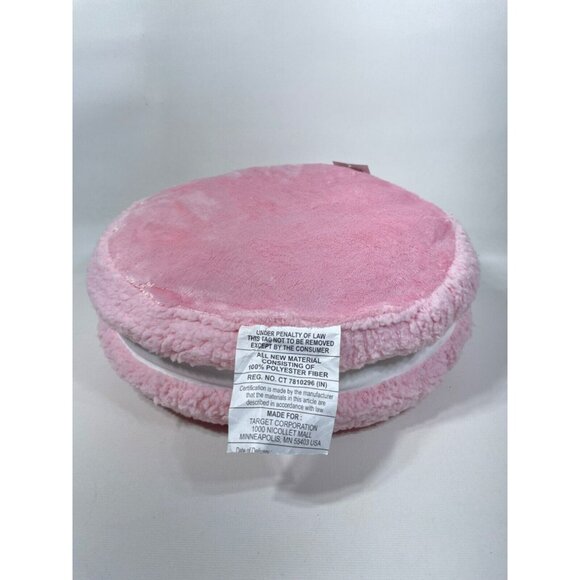 Macaron 12" Plush Pink Throw Pillow - Picture 4 of 12